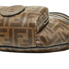 フェンディ ズッカ ボディバッグ ベルトバッグ 7VA446 ブラウン レザー レディース FENDI 【中古】