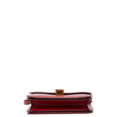 セリーヌ クラシックボックス ミディアム ショルダーバッグ レッド レザー レディース CELINE 【中古】