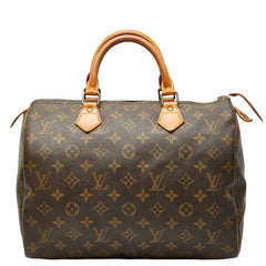 ルイ ヴィトン モノグラム スピーディ30 ハンドバッグ ミニボストンバッグ M41526 ブラウン PVC レザー レディース LOUIS VUITTON 【中古】