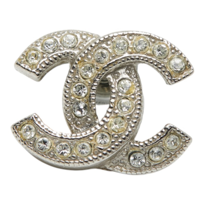 シャネル ココマーク ピアス 片耳のみ シルバー メタル ラインストーン レディース CHANEL 【中古】