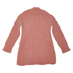 ボッテガヴェネタ エンボスロゴ カーディガン サイズXS 689713 ピンク ナイロン ポリウレタン レディース BOTTEGAVENETA 【中古】