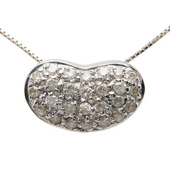 K18WG ホワイトゴールド ダイヤ0.30ct ネックレス レディース 【中古】