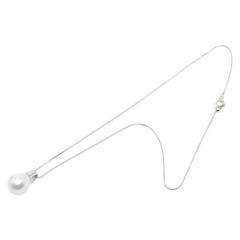 アコヤ真珠 K18WG ホワイトゴールド アコヤ真珠～13.8mm ダイヤ0.13ct ネックレス レディース 【中古】
