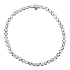 K14WG ホワイトゴールド ダイヤ2.00ct テニスブレス ブレスレット レディース 【中古】