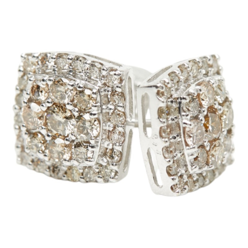 K18WG ホワイトゴールド ダイヤ0.70ct ピアス レディース 【中古】