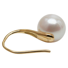 K18YG イエローゴールド アコヤパール7.1mm ピアス レディース 【中古】