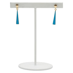 K18YG イエローゴールド トルコ石 ピアス レディース 【中古】