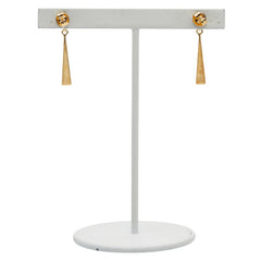 K18YG イエローゴールド トルコ石 ピアス レディース 【中古】