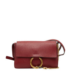 クロエ フェイ 斜め掛け ショルダーバッグ レッド レザー レディース Chloe 【中古】