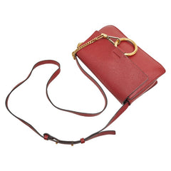 クロエ フェイ 斜め掛け ショルダーバッグ レッド レザー レディース Chloe 【中古】