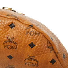 エム シー エム ヴィセトス モノグラム ボディバッグ ウエストバッグ ブラウン ブラック レザー レディース MCM 【中古】