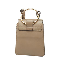 クロエ フェイ スモール 斜め掛け ショルダーバッグ グレージュ レザー スウェード レディース Chloe 【中古】