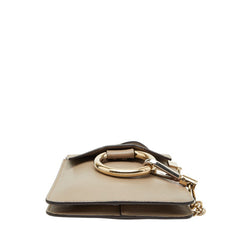 クロエ フェイ スモール 斜め掛け ショルダーバッグ グレージュ レザー スウェード レディース Chloe 【中古】