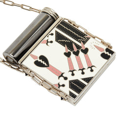 ヴァレンチノ ラブブレード ミラー 鏡 リップスティックケース シルバー マルチカラー メタル レディース Valentino 【中古】