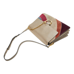 クロエ フェイ ショルダーバッグ グレージュ マルチカラー レザー スウェード レディース Chloe 【中古】