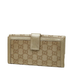 グッチ インターロッキングG 長財布 282426 ゴールド レザー レディース GUCCI 【中古】