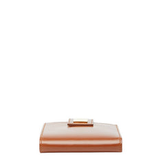 セリーヌ 二つ折り財布 ブラウン レザー レディース CELINE 【中古】