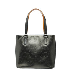 ルイ ヴィトン モノグラム マット ストックトン トートバッグ ハンドバッグ M55112 ノワール ブラック レザー レディース LOUIS VUITTON 【中古】