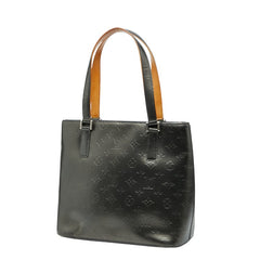 ルイ ヴィトン モノグラム マット ストックトン トートバッグ ハンドバッグ M55112 ノワール ブラック レザー レディース LOUIS VUITTON 【中古】