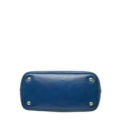 プラダ ガレリア ハンドバッグ ショルダーバッグ 2WAY ブルー サフィアーノレザー レディース PRADA 【中古】