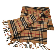 バーバリー ノバチェック マフラー ブラウン ウール レディース BURBERRY 【中古】