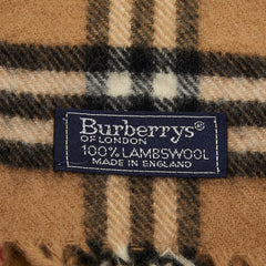 バーバリー ノバチェック マフラー ブラウン ウール レディース BURBERRY 【中古】