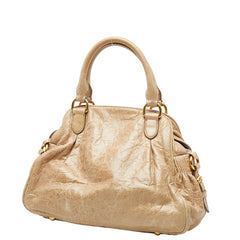 ミュウミュウ ハンドバッグ ショルダーバッグ 2WAY ブラウン レザー レディース MIUMIU 【中古】