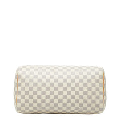 ルイ ヴィトン ダミエ アズール スピーディ35 ハンドバッグ ボストンバッグ N41535 ホワイト PVC レザー レディース LOUIS VUITTON 【中古】