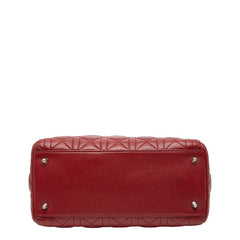 ディオール カナージュ レディディオール ハンドバッグ ショルダーバッグ 2WAY ワインレッド ラムスキン レディース Dior 【中古】