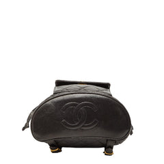 シャネル ココマーク マトラッセ チェーン リュック ブラック ゴールド金具 ラムスキン レディース CHANEL 【中古】