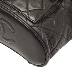 シャネル ココマーク マトラッセ チェーン リュック ブラック ゴールド金具 ラムスキン レディース CHANEL 【中古】