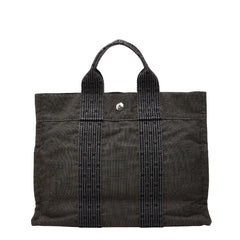 エルメス エールライン トートPM ハンドバッグ トートバッグ グレー キャンバス レディース HERMES 【中古】