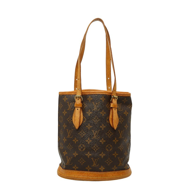 ルイ ヴィトン モノグラム バケットPM トートバッグ ショルダーバッグ M42238 ブラウン PVC レザー レディース LOUIS VUITTON 【中古】