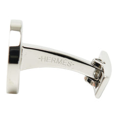 エルメス セリエ カフス カフリンクス シルバー レッド メタル メンズ HERMES 【中古】