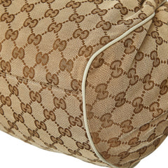 グッチ GGキャンバス スーキー ハンドバッグ ショルダーバッグ 2WAY 223974 ベージュ ホワイト キャンバス レザー レディース GUCCI 【中古】