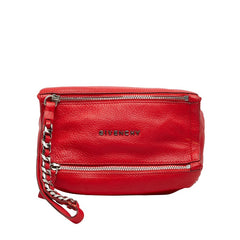 ジバンシー パンドラ ポーチ レッド レザー レディース Givenchy 【中古】