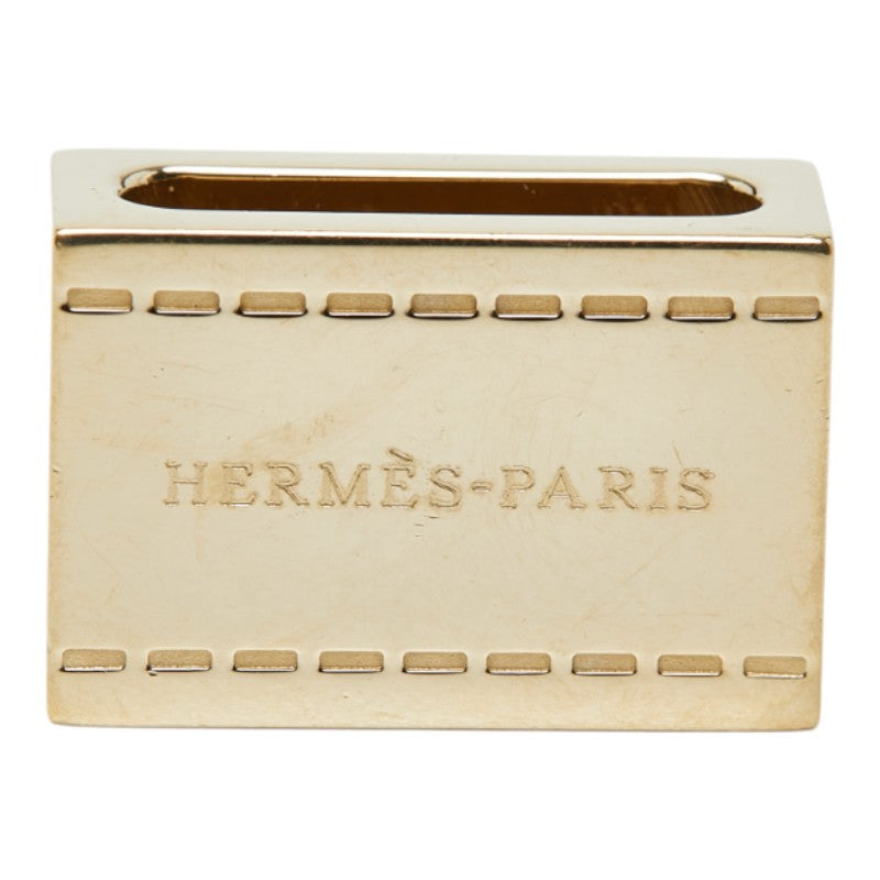 エルメス ロゴ スカーフリング ツイリーリング ゴールド メッキ レディース HERMES 【中古】