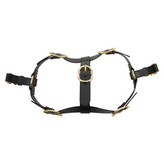 グッチ インターロッキングG ペット用 犬用 ハーネス サイズL 695253 ブラック レザー レディース GUCCI 【中古】