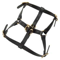 グッチ インターロッキングG ペット用 犬用 ハーネス サイズM 692963 ブラック レザー レディース GUCCI 【中古】