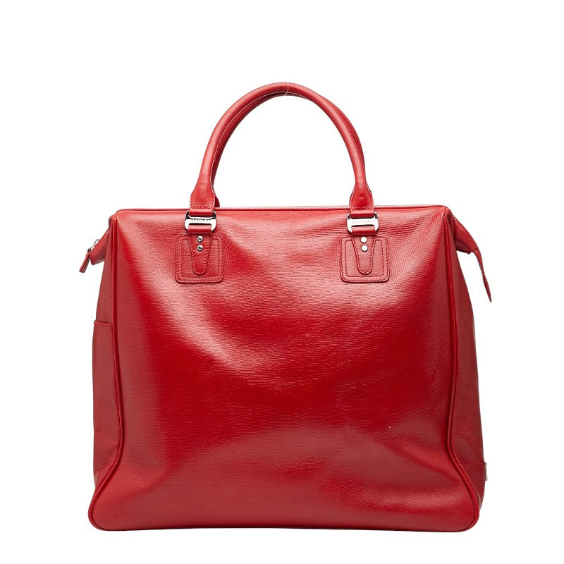 ブルガリ ボストンバッグ レッド レザー レディース BVLGARI 【中古】