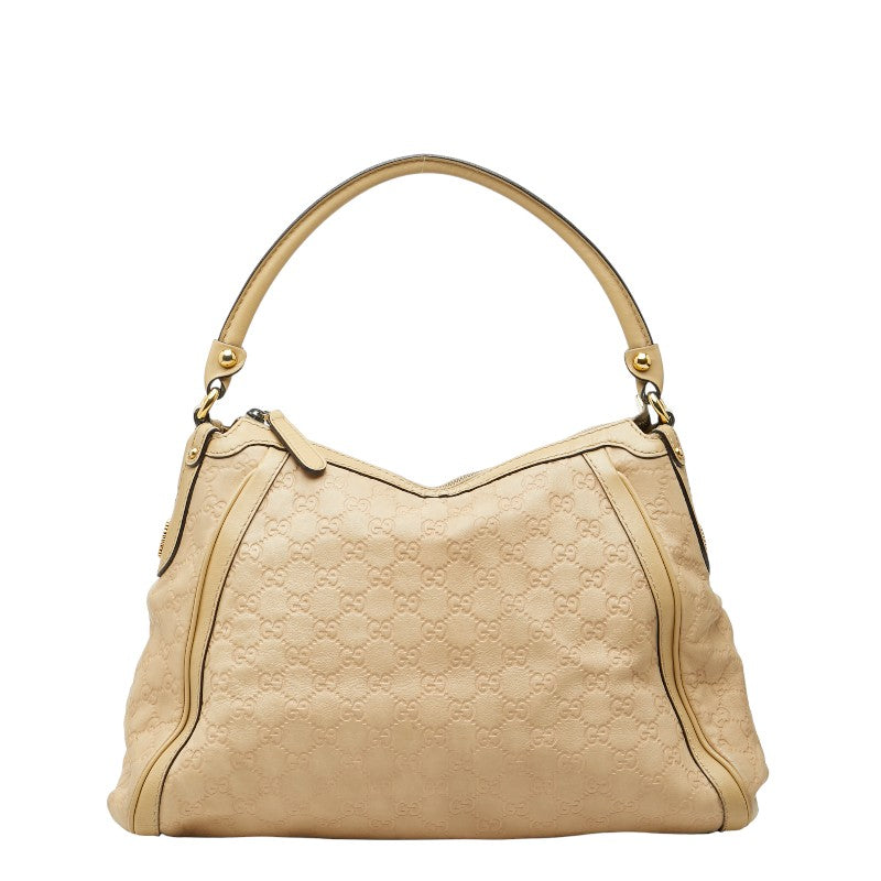 グッチ グッチシマ スカーレット ハンドバッグ 282297 ベージュ レザー レディース GUCCI 【中古】