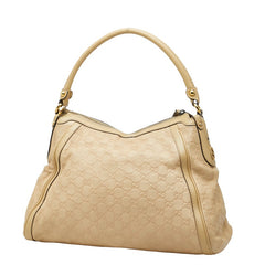 グッチ グッチシマ スカーレット ハンドバッグ 282297 ベージュ レザー レディース GUCCI 【中古】