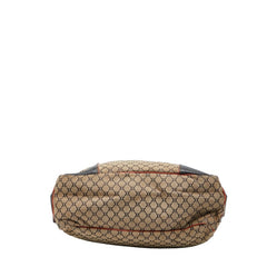 セリーヌ マカダム ショルダーバッグ ブラウン キャンバス レザー メンズ CELINE 【中古】