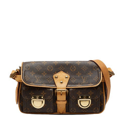 ルイ ヴィトン モノグラム ハドソンPM 斜め掛け ショルダーバッグ M40027 ブラウン PVC レザー レディース LOUIS VUITTON 【中古】
