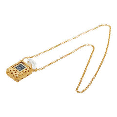 シャネル ココ オードゥ パルファム 香水 ミニボトル ネックレス ゴールド クリア メッキ レディース CHANEL 【中古】