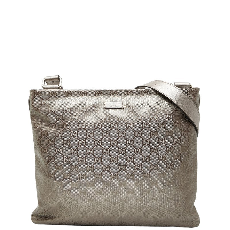 グッチ GGインプリメ 斜め掛け ショルダーバッグ 201446 ベージュ PVC レザー レディース GUCCI 【中古】