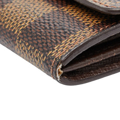 ルイ ヴィトン ダミエ ポルトモネ プラ コインケース N61930 ブラウン PVC レザー レディース LOUIS VUITTON 【中古】