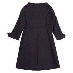 プラダ チェック コート ノーカラー サイズ：40 ブラック マルチカラー ウール レディース PRADA 【中古】
