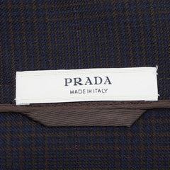 プラダ チェック コート ノーカラー サイズ：40 ブラック マルチカラー ウール レディース PRADA 【中古】