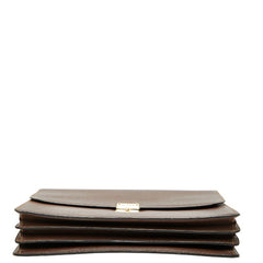 グッチ ビジネスバッグ ブリーフケース 015 01 3500 449 ブラウン レザー メンズ GUCCI 【中古】